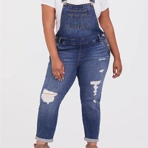 Torrid Crop Denim Overalls-NWOT
